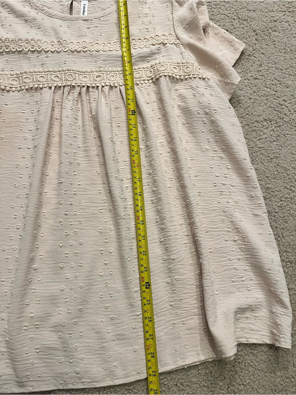 Boho short sleeve blouse top - Picture 7 of 8